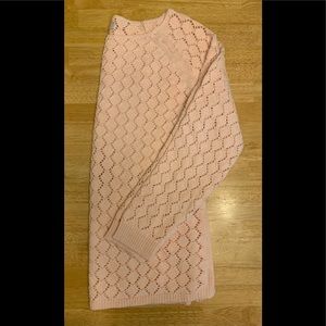 NWOT LOFT Pink Open-weave Sweater and cami (a similar pink) Both items included